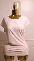 White Perforated Sleeveless Athletic Top