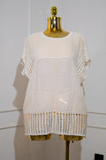 White Crochet Sweater Vest