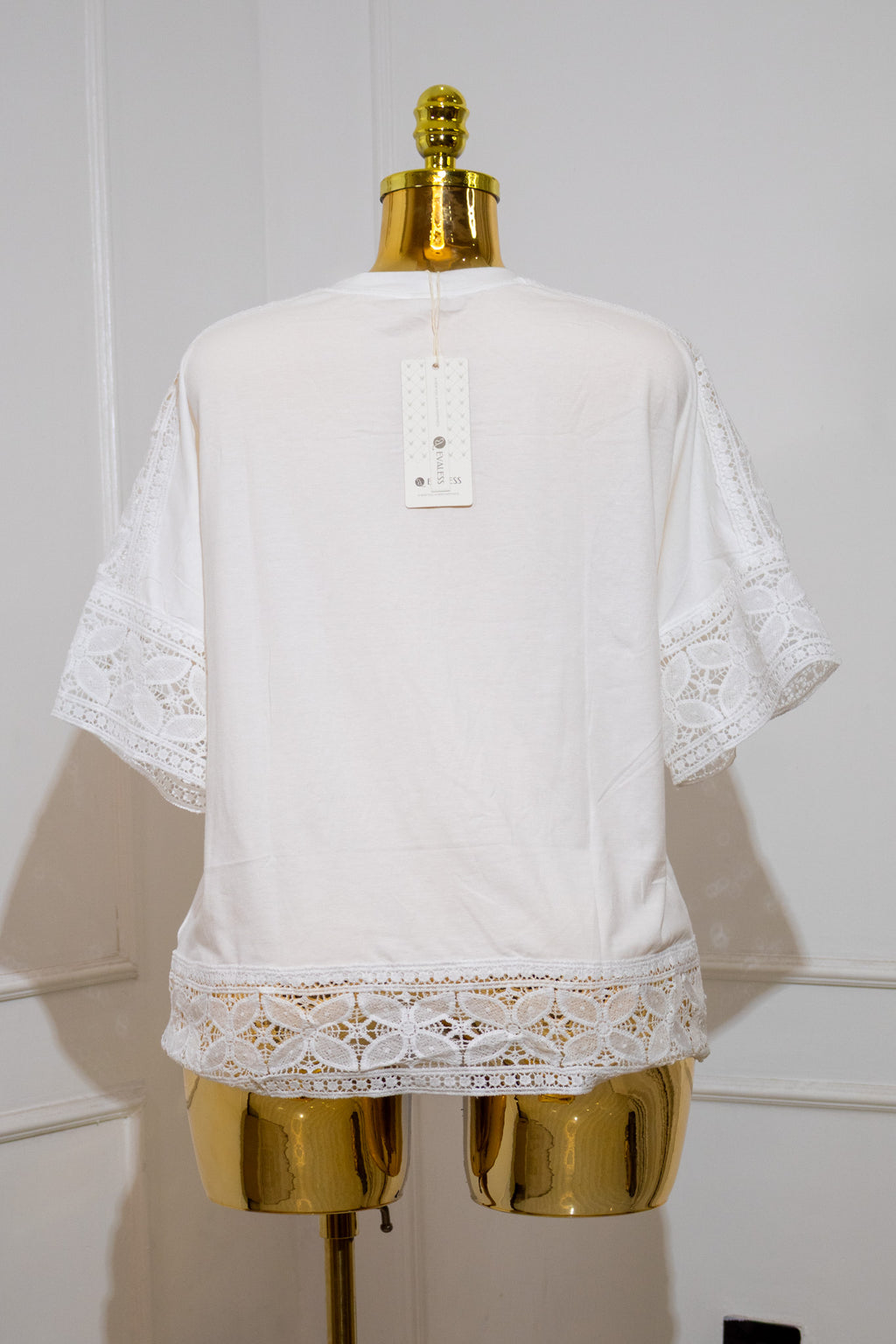 White Guipure Lace Blouse