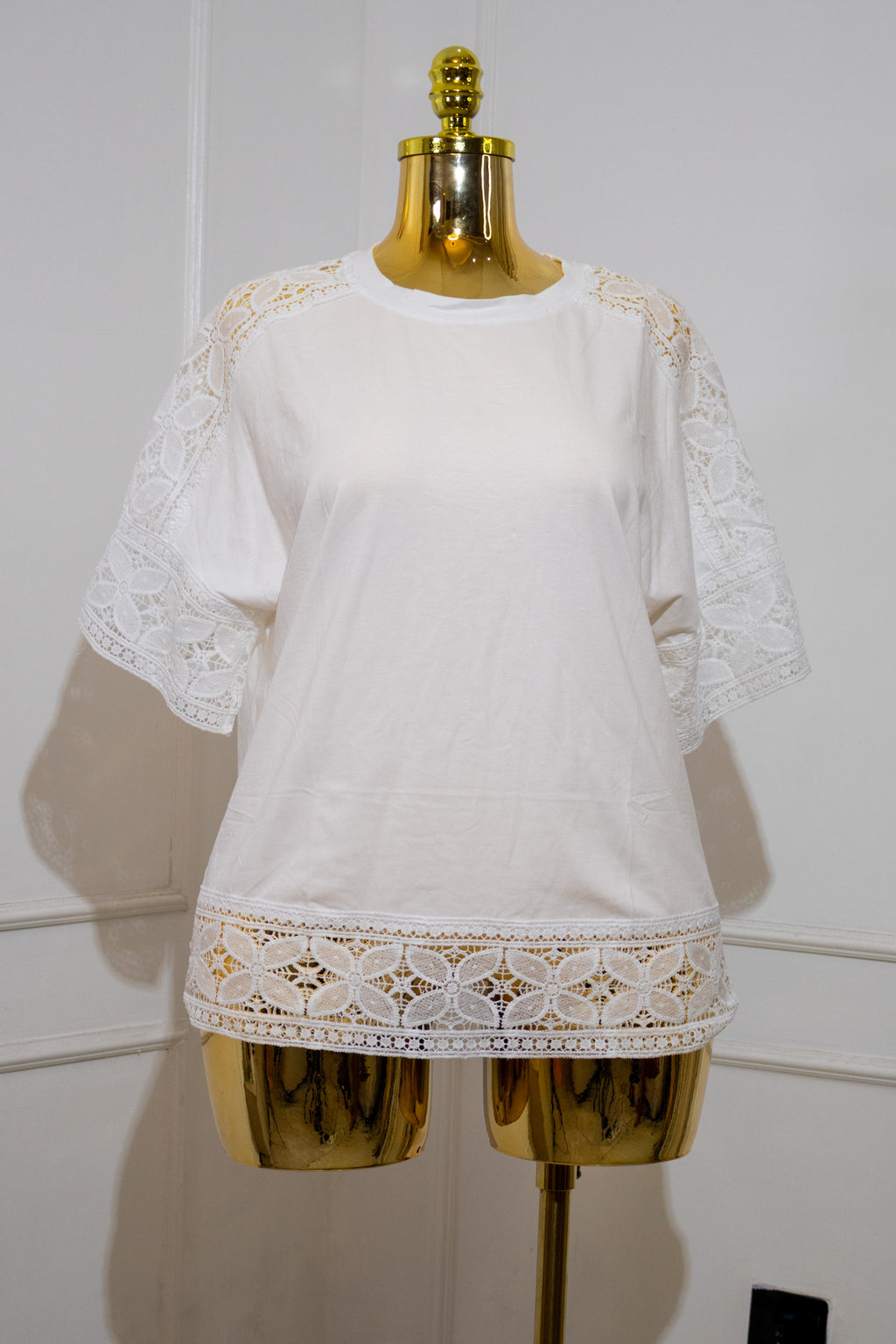 White Guipure Lace Blouse