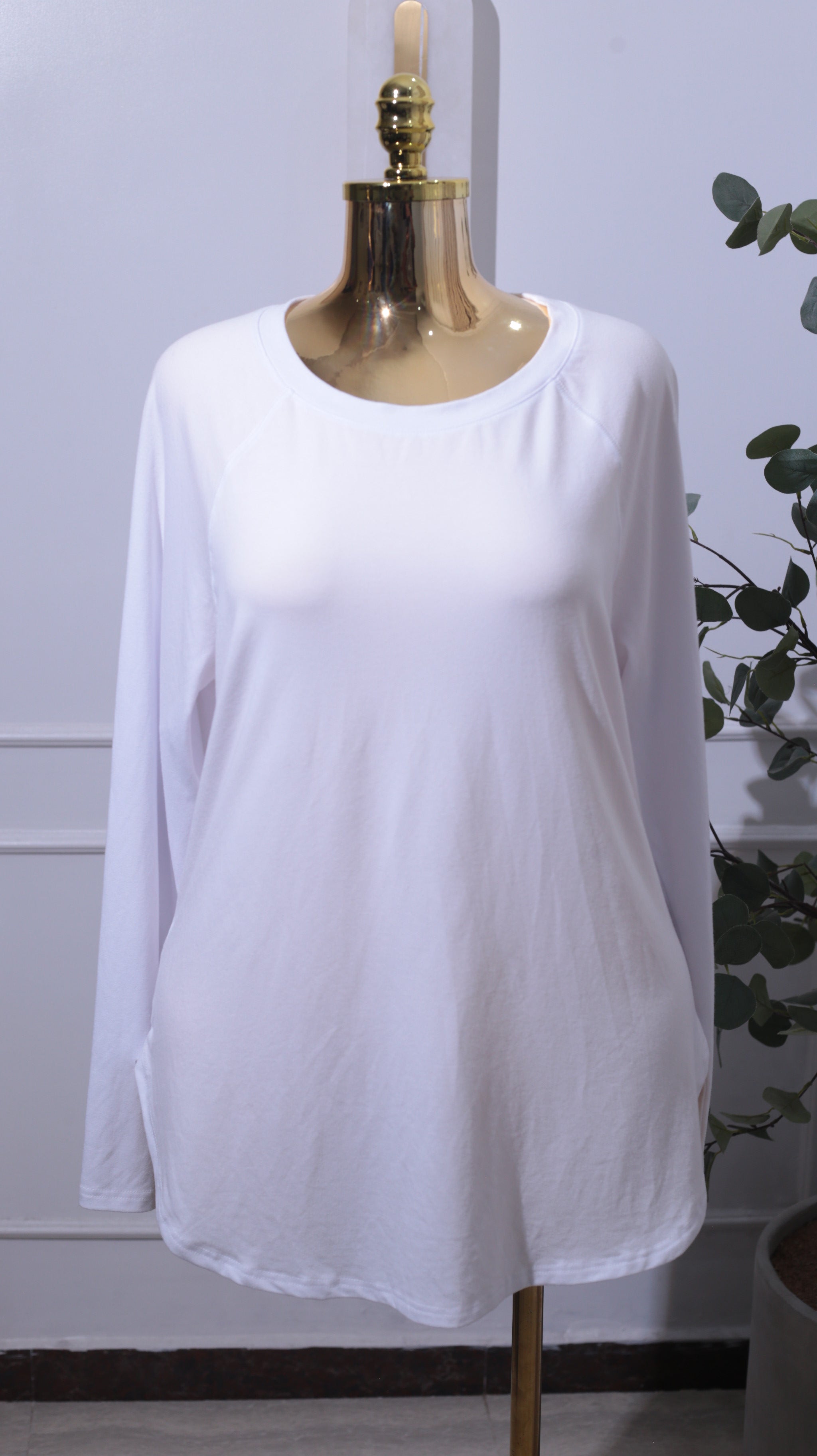 White Long-Sleeve Tee