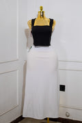 White Midi Slip Skirt