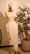 White Midi Dress Stretch