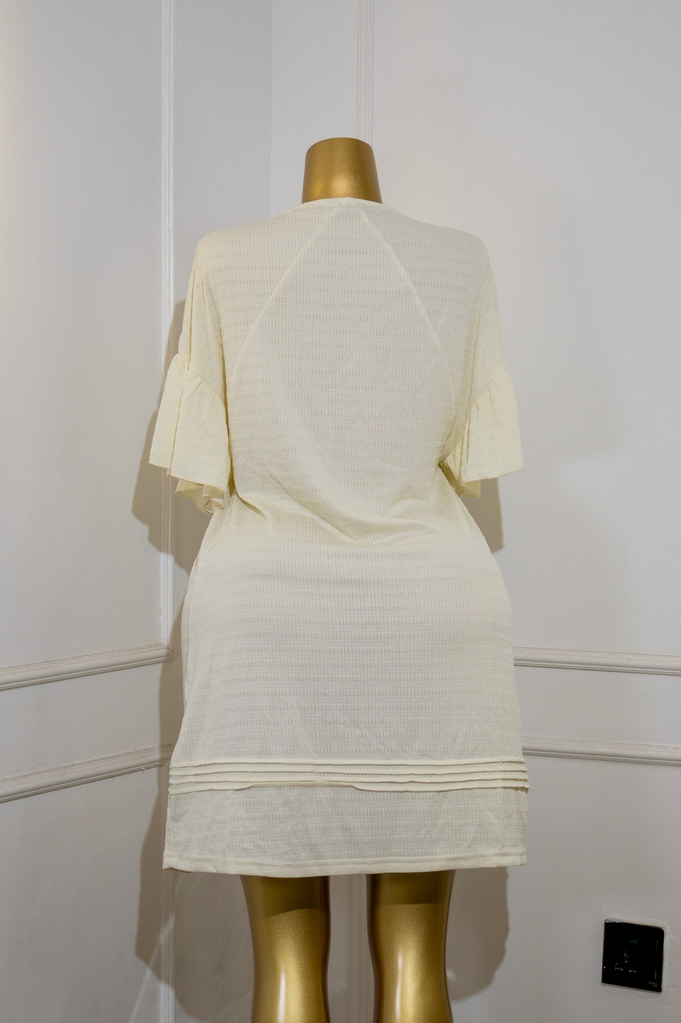 White Ruffled Tiered Babydoll Dress
