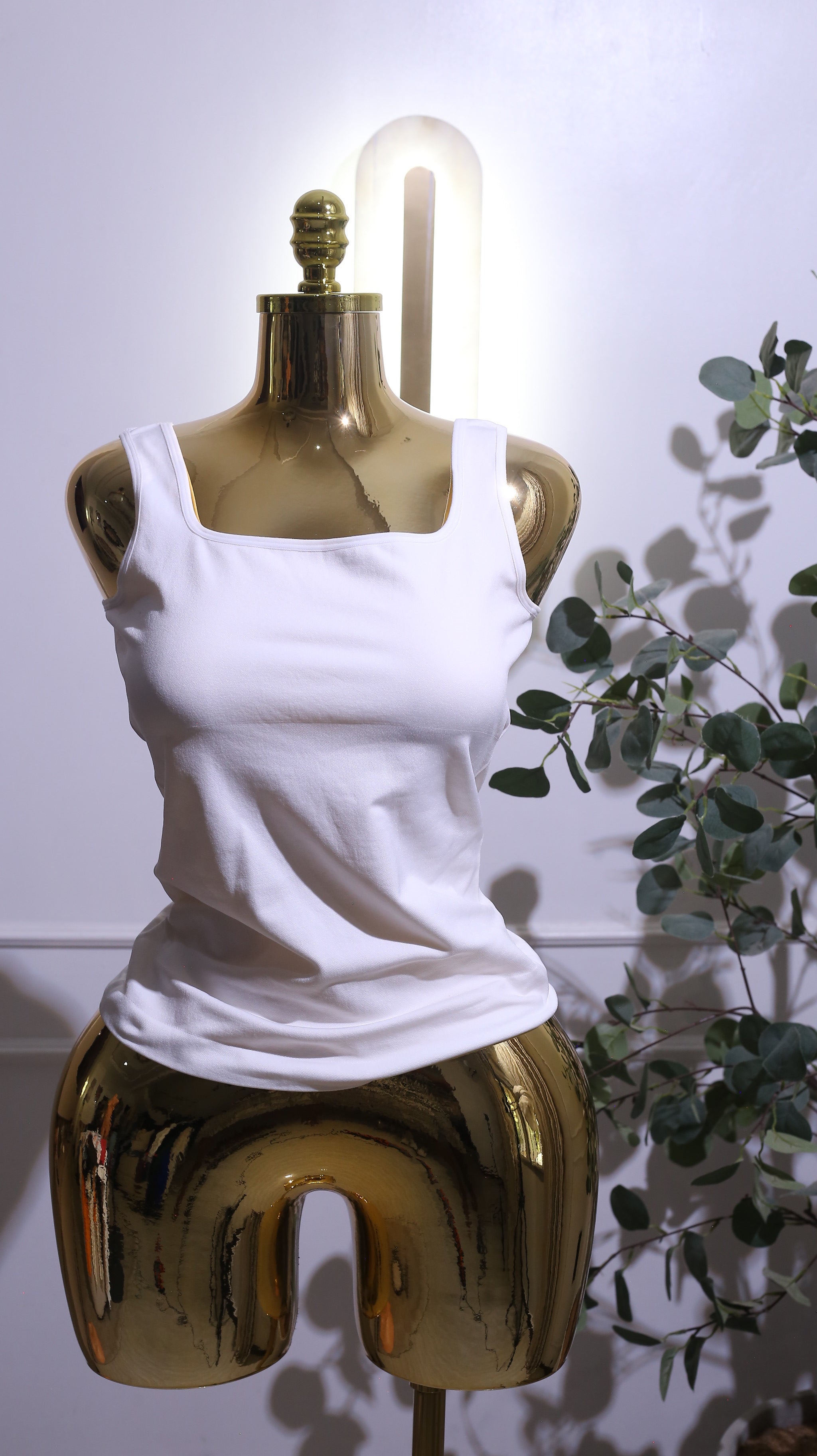White Seamless Tank Top