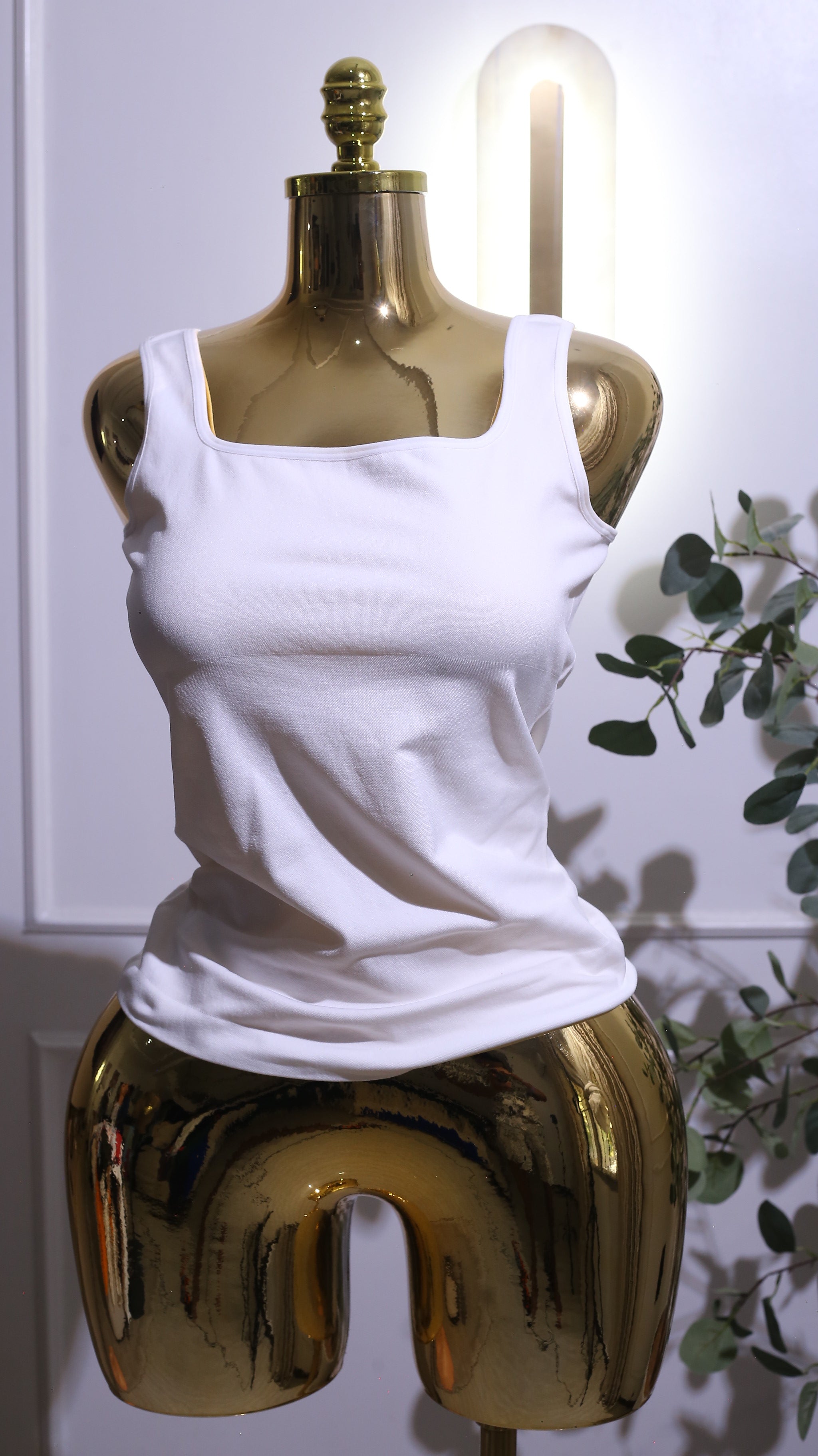 White Seamless Tank Top