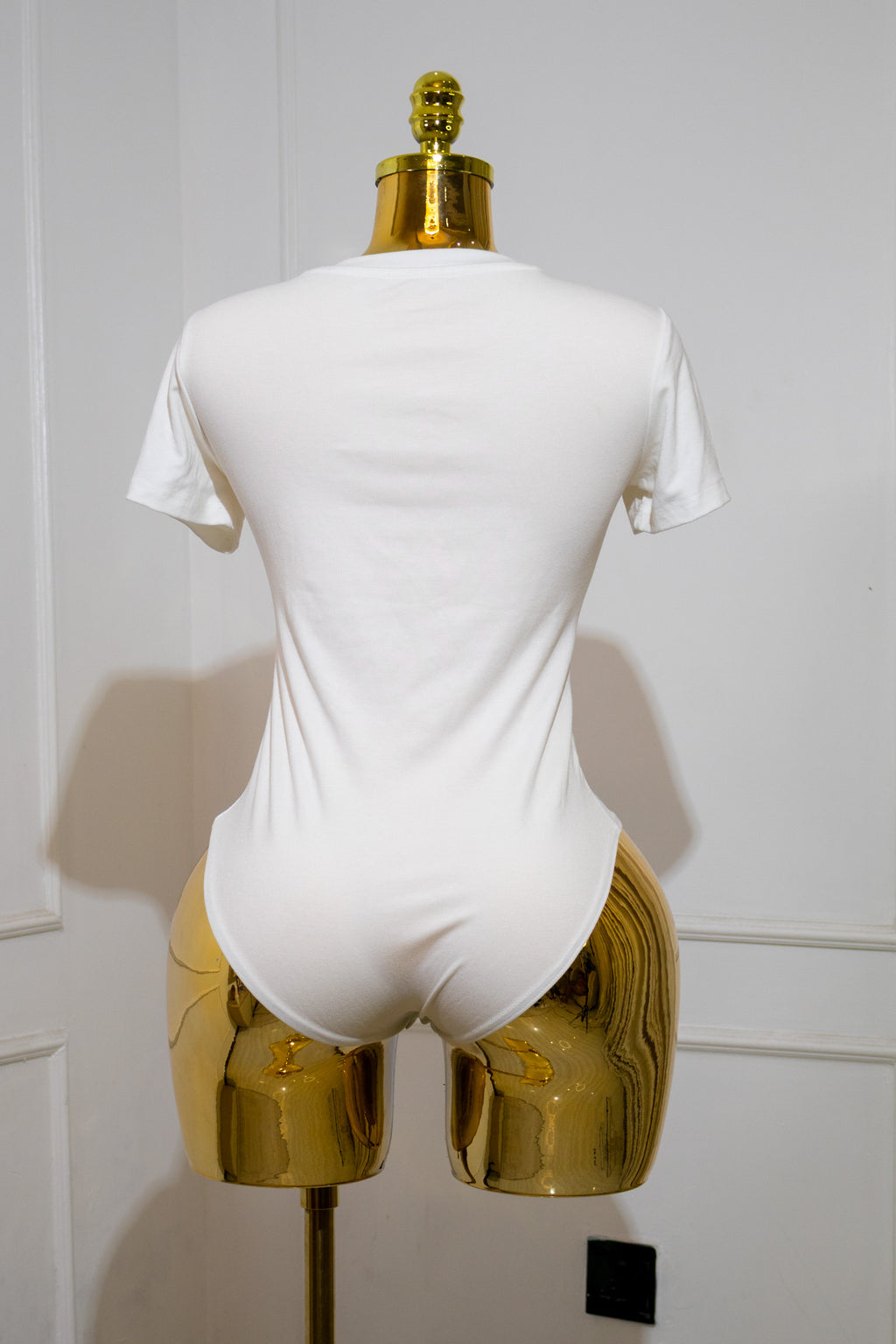 White Short-Sleeve Bodysuit