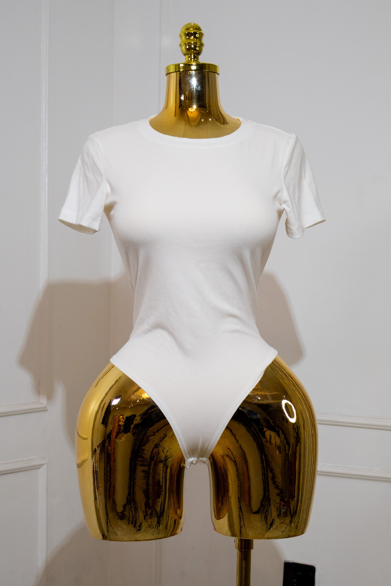 White Short-Sleeve Bodysuit