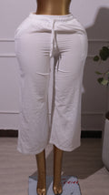 White Wide-Leg Palazzo Pants