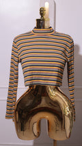 Yellow Striped Long Sleeve Top
